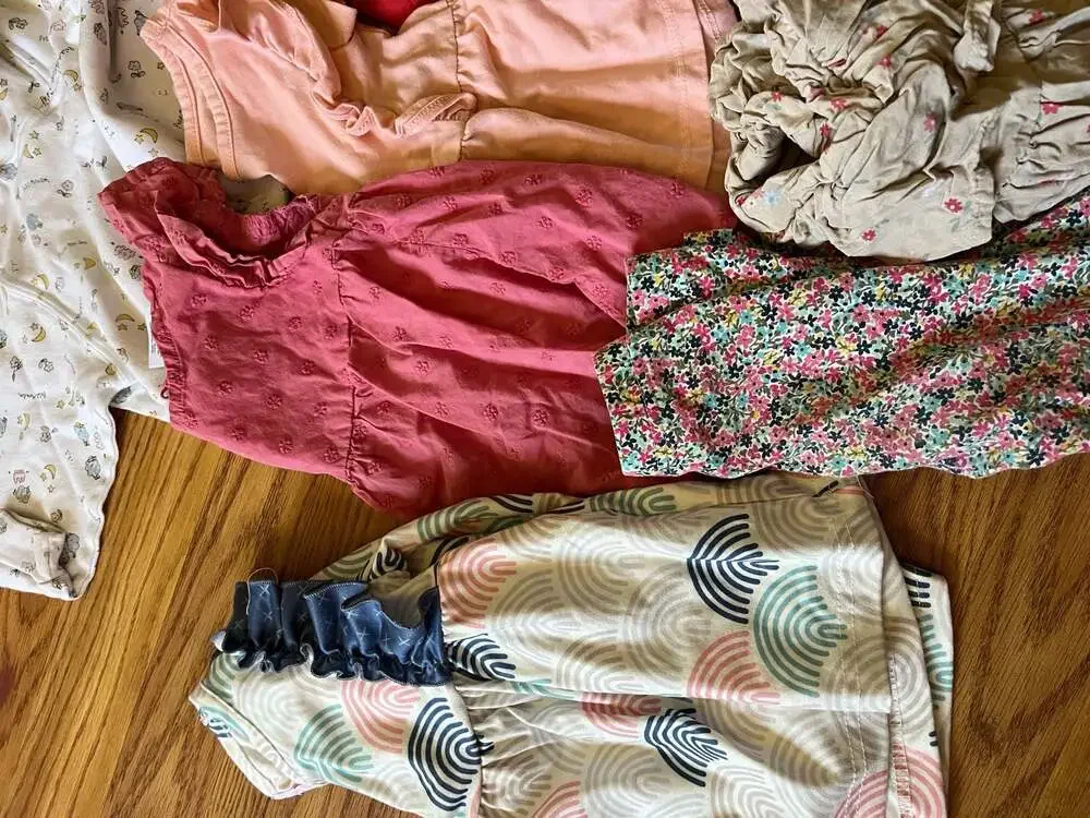 Girls Size 2T Mixed Clothing Bundle - 10 Piece Set Featuring Disney, Nautica, an